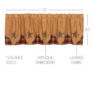 VHC-52201 - Heritage Farms Primitive Star and Pip Valance Layered 20x72