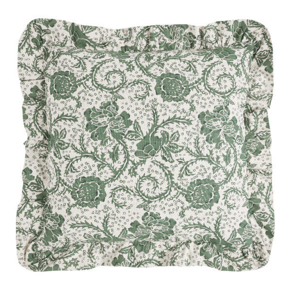 VHC-81217 - Dorset Green Floral Fabric Euro Sham 26x26