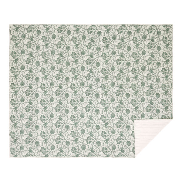 VHC-81210 - Dorset Green Floral Luxury King Quilt 120WX105L