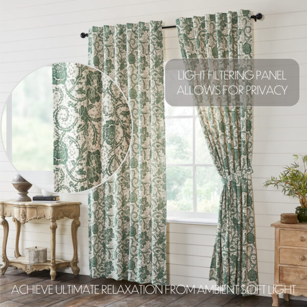 VHC-81494 - Dorset Green Floral Panel Set of 2 96x50