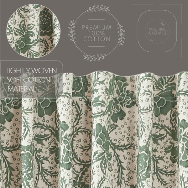 VHC-81494 - Dorset Green Floral Panel Set of 2 96x50