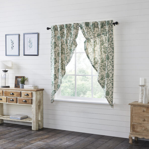 VHC-81227 - Dorset Green Floral Prairie Short Panel Set of 2 63x36x18