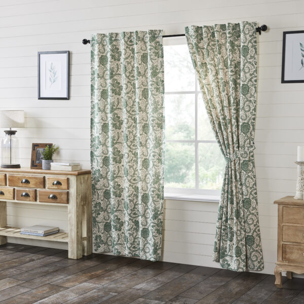 VHC-81224 - Dorset Green Floral Panel Set of 2 84x40