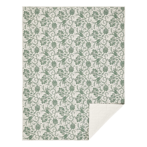 VHC-81213 - Dorset Green Floral Twin Quilt 68Wx86L