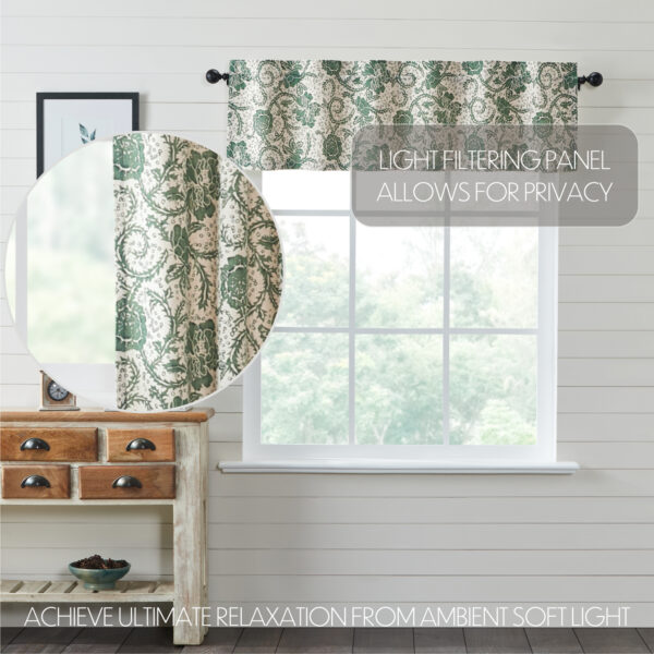 VHC-81232 - Dorset Green Floral Valance 16x60