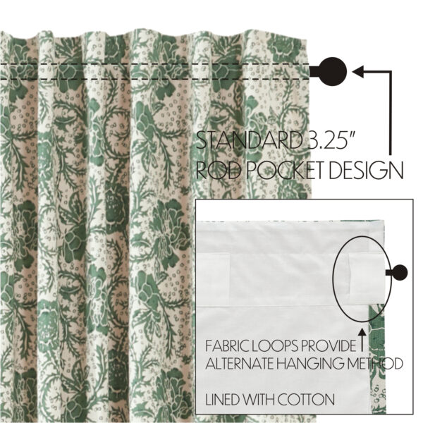 VHC-81232 - Dorset Green Floral Valance 16x60