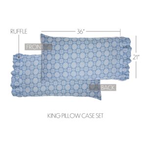VHC-81162 - Jolie Ruffled King Pillow Case Set of 2 21x36+4