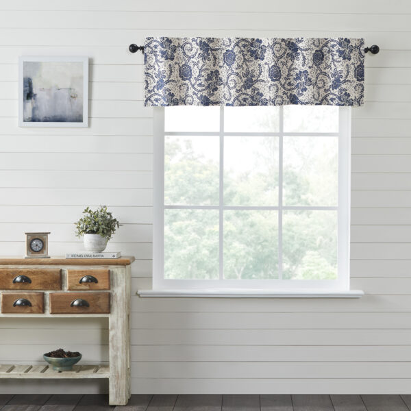 VHC-81257 - Dorset Navy Floral Valance 16x60