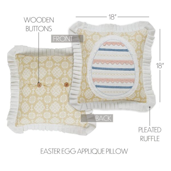 VHC-81152 - Easter Egg Applique Pillow 18x18