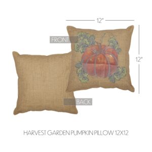 VHC-56722 - Jute Burlap Natural Harvest Garden Pumpkin Pillow 12x12