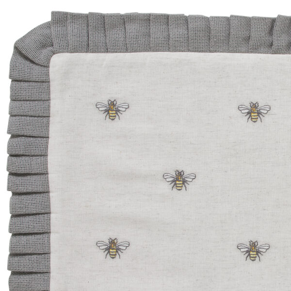 VHC-81260-Embroidered Bee Pillow 14x22