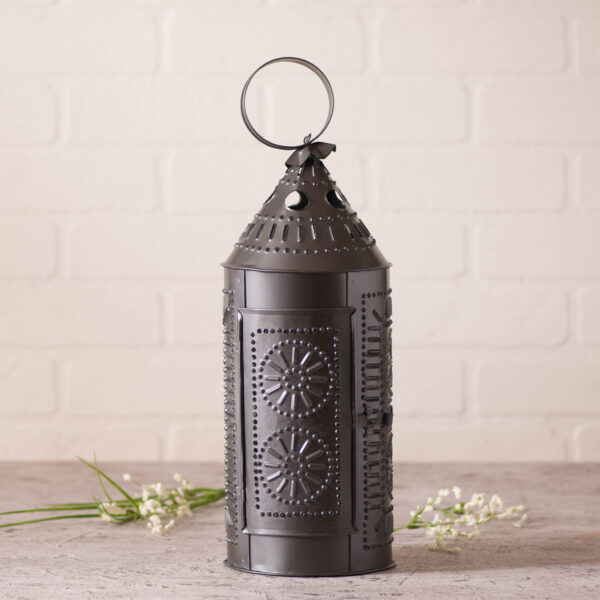 Smokey Black 17-Inch Sturbridge Lantern Candle Holders