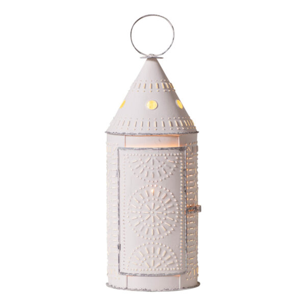 Rustic White 21-Inch Lantern in Rustic White