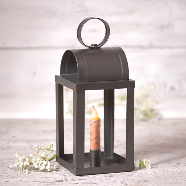 Smokey Black Keeping Room Lantern in Smokey Black Candle Holders