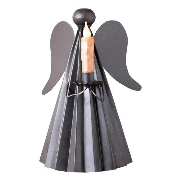 Smokey Black Angel Candle Holder