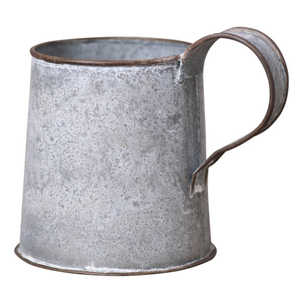 Weathered Zinc Decorative Mug in Weathered Zinc