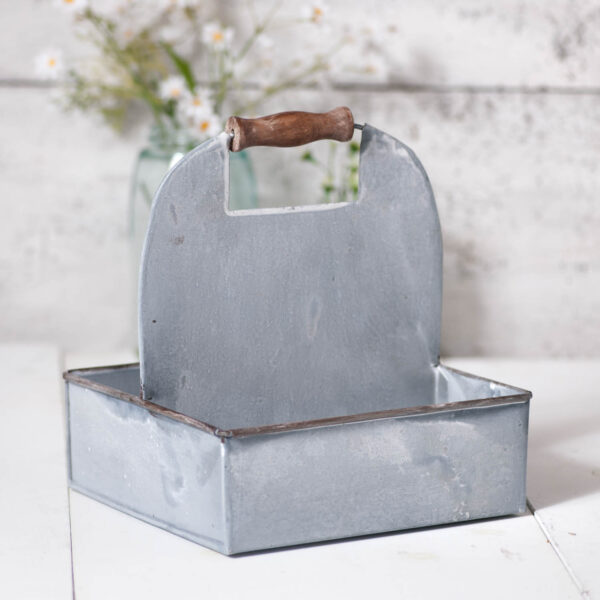 Weathered Zinc Traditional Carry-all in Weathered Zinc Home Accents