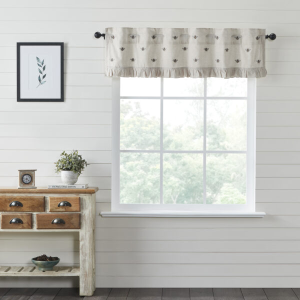VHC-81264 - Embroidered Bee Valance 16x60