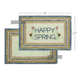 Farmhouse Kaila Happy Spring Jute Rug Rect w/ Pad 20x30 by April & Olive
