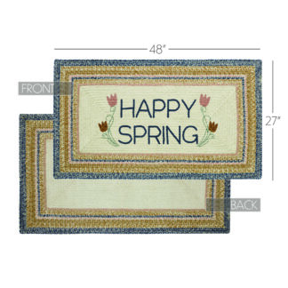 Farmhouse Kaila Happy Spring Jute Rug Rect w/ Pad 27x48 by April & Olive