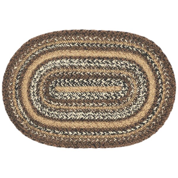 VHC-67242 - Espresso Jute Oval Placemat 12x18