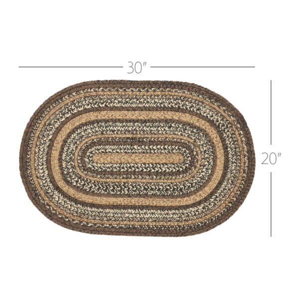 VHC-67224 - Espresso Jute Rug Oval w/ Pad 20x30