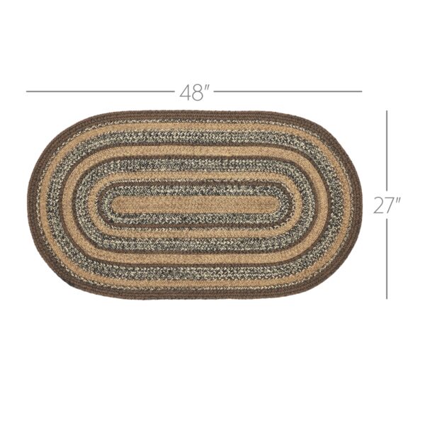 VHC-67225 - Espresso Jute Rug Oval w/ Pad 27x48