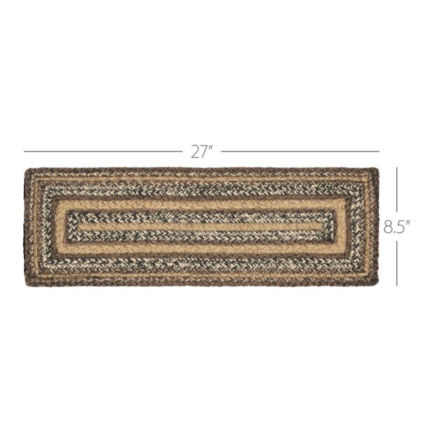 VHC-67222 - Espresso Jute Stair Tread Rect Latex 8.5x27