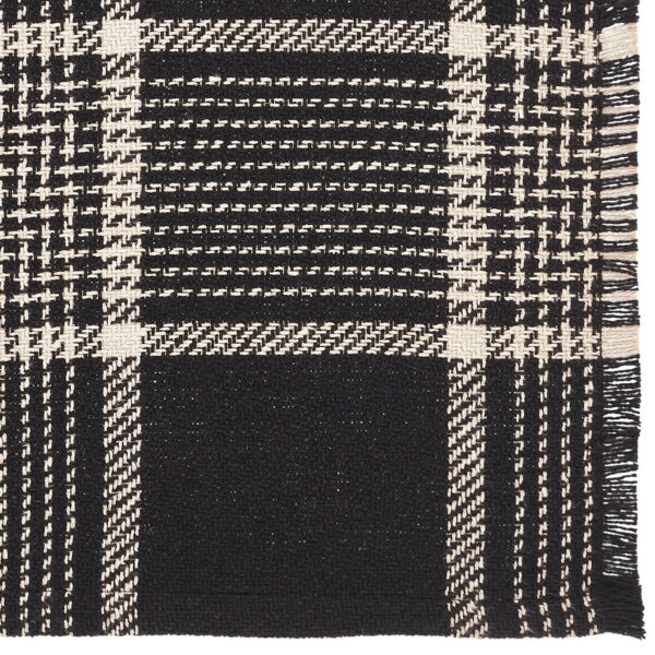 VHC-84034 - Eston Black Tan Plaid Runner 12x36