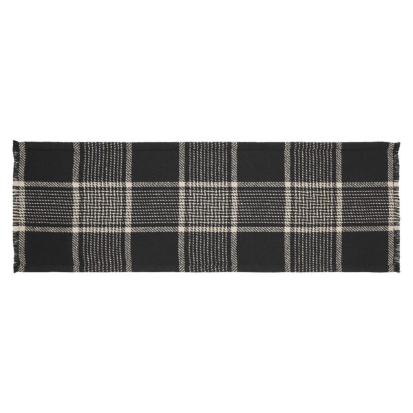 VHC-84034 - Eston Black Tan Plaid Runner 12x36