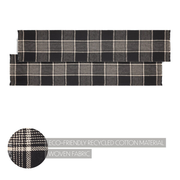 VHC-84036 - Eston Black Tan Plaid Runner 12x60