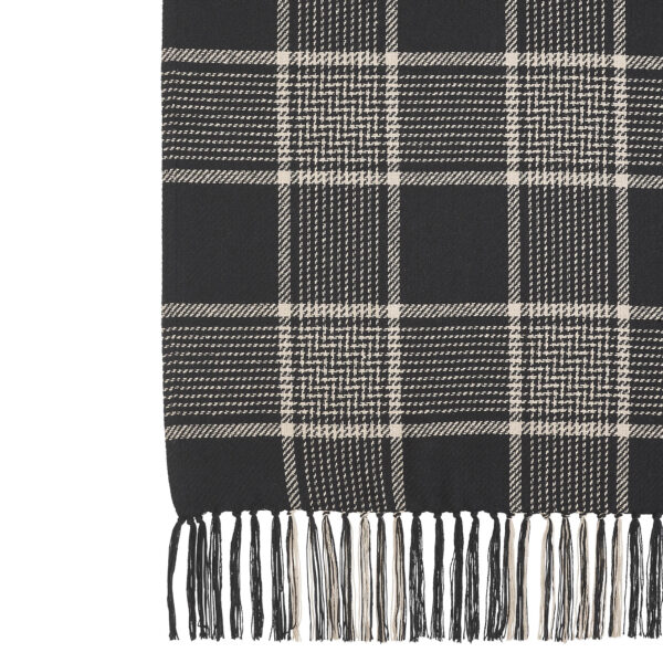 VHC-84031 - Eston Black Tan Plaid Throw 50x60