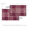 VHC-84039 - Eston Burgundy Tan Plaid Placemat Set of 2 13x19