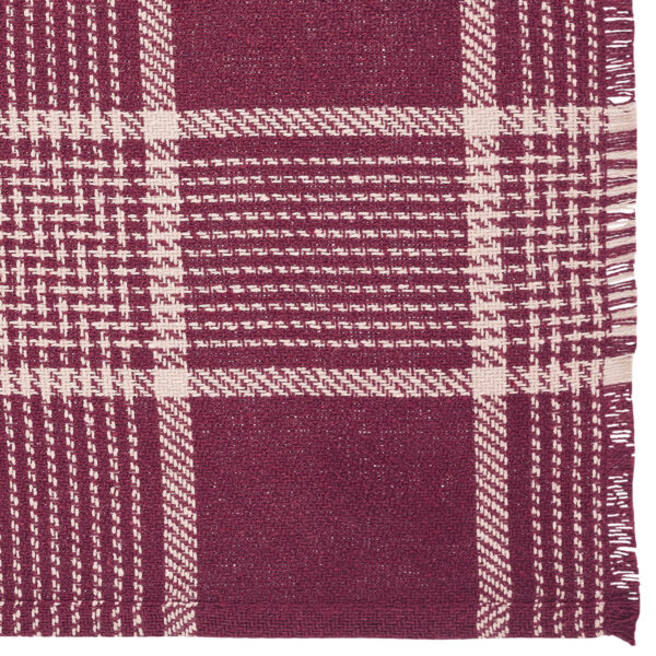 VHC-84039 - Eston Burgundy Tan Plaid Placemat Set of 2 13x19