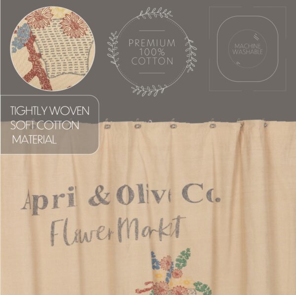 VHC-62985 - Farmer's Market Flower Market Shower Curtain 72x72