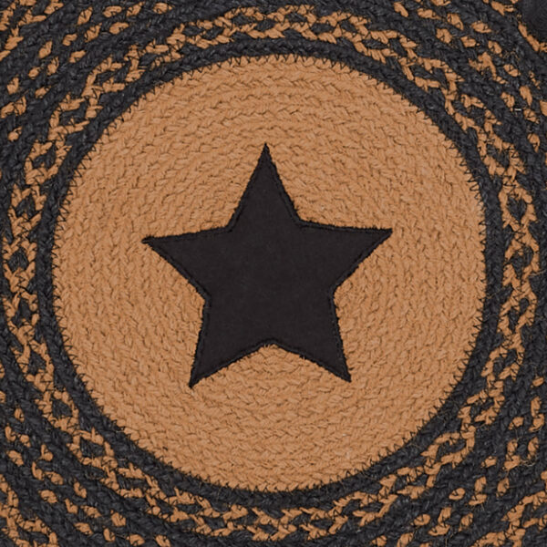 VHC-81342 - Farmhouse Jute Chair Pad Applique Star 15 inch Diameter