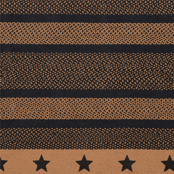VHC-81347 - Farmhouse Jute Rug Rect Stencil Stars w/ Pad 60x96