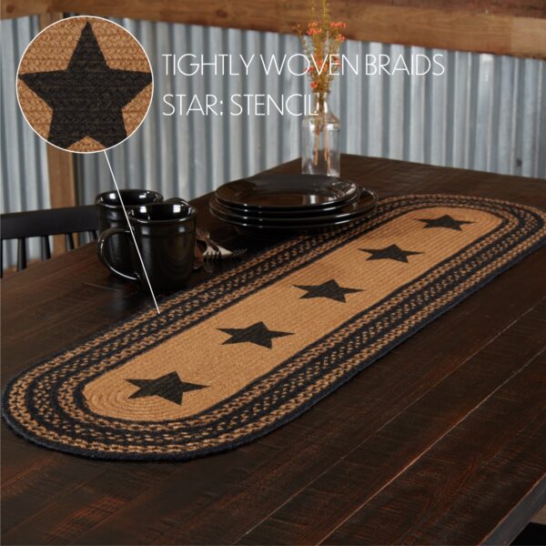 VHC-56688 - Farmhouse Jute Runner Stencil Stars 13x48