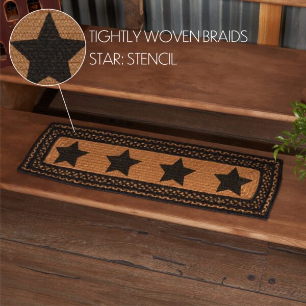 VHC-56690 - Farmhouse Jute Stair Tread Stencil Stars Rect Latex 8.5x27