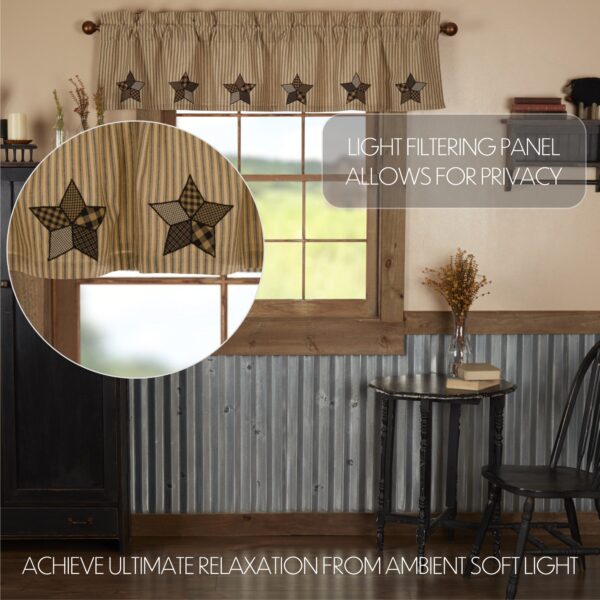 VHC-56684 - Farmhouse Star Applique Valance 16x60