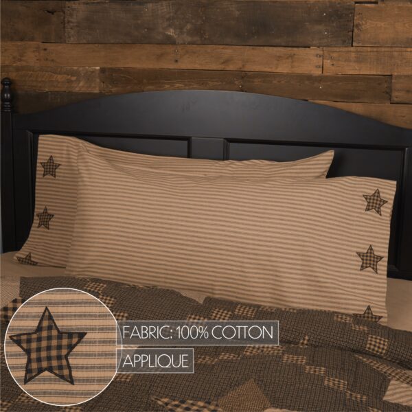 VHC-56679 - Farmhouse Star King Pillow Case w/Applique Star Set of 2 21x40