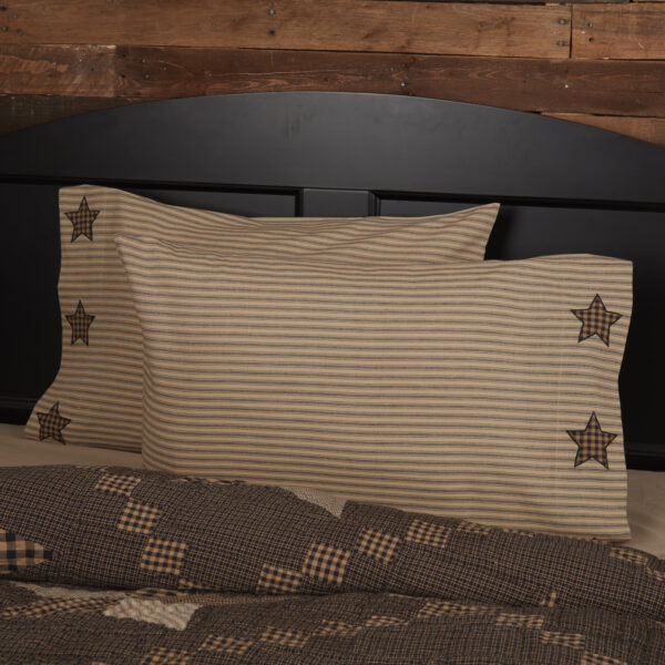 VHC-56680 - Farmhouse Star Standard Pillow Case w/Applique Star Set of 2 21x30