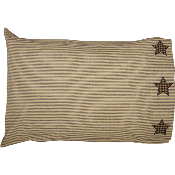 VHC-56680 - Farmhouse Star Standard Pillow Case w/Applique Star Set of 2 21x30