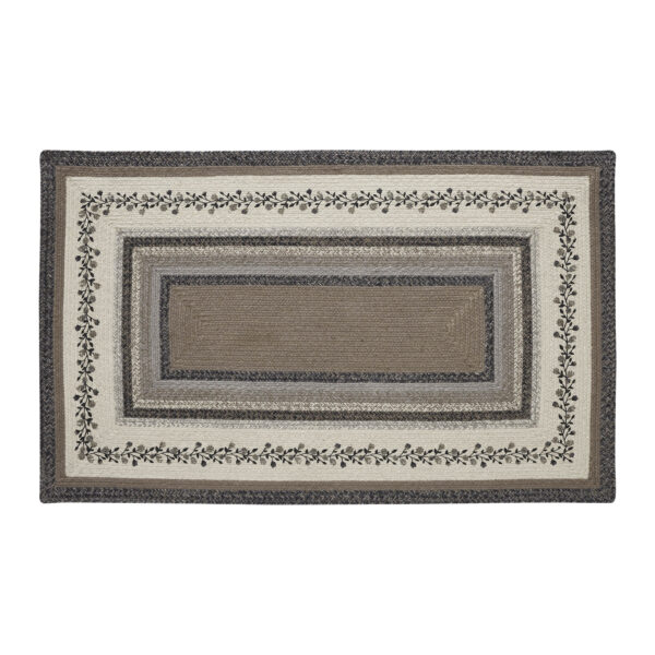 VHC-83426 - Floral Vine Jute Rug Rect w/ Pad 36x60