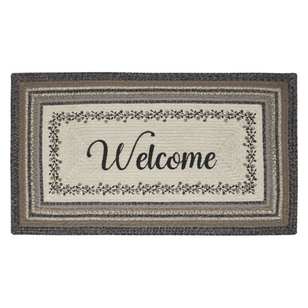 VHC-83425 - Floral Vine Jute Rug Rect Welcome w/ Pad 27x48