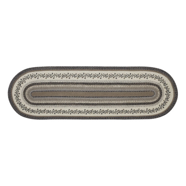 VHC-83422 - Floral Vine Jute Rug/Runner Oval w/ Pad 24x78