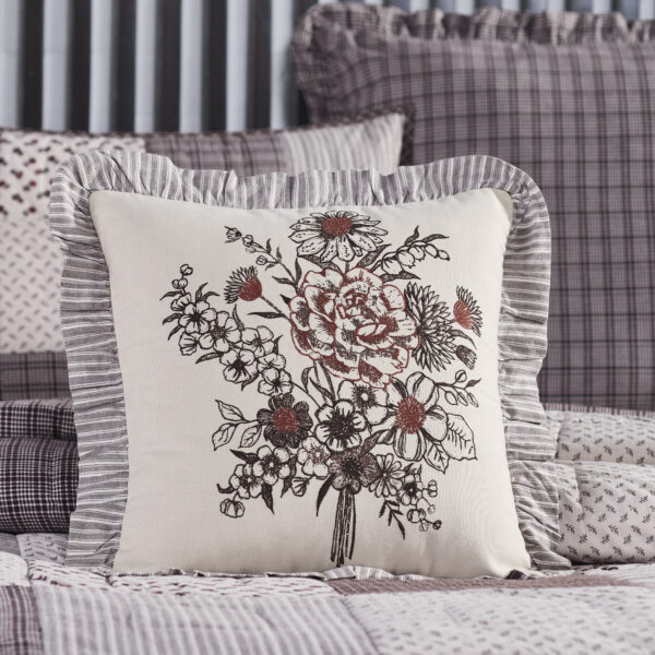 VHC-80357 - Florette Floral Bouquet Ruffled Pillow 18x18