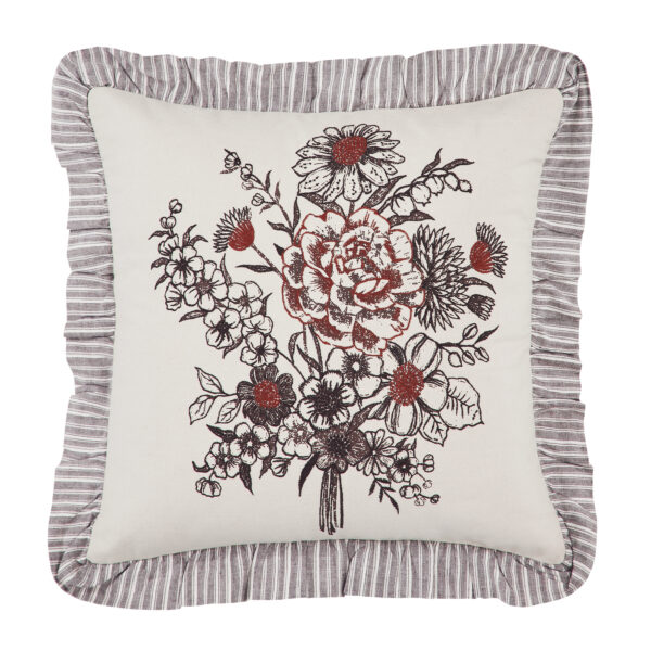 VHC-80357 - Florette Floral Bouquet Ruffled Pillow 18x18