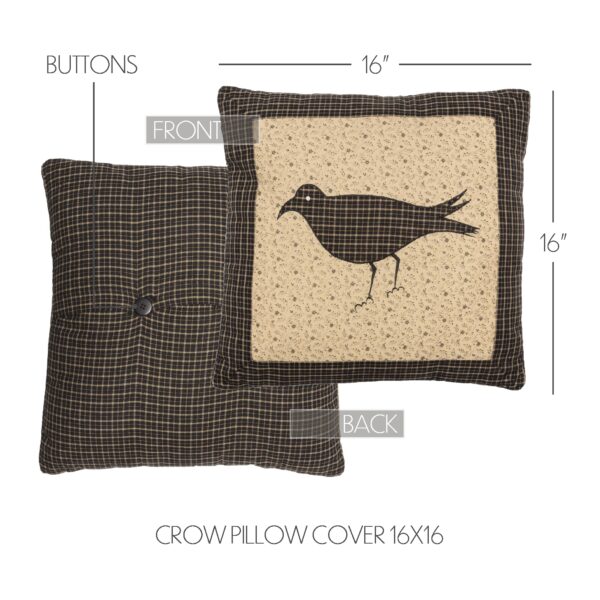 VHC-7165 - Kettle Grove Pillow Cover Crow 16x16