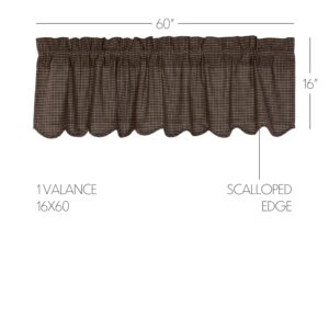 VHC-51232 - Kettle Grove Plaid Valance Scalloped 16x60